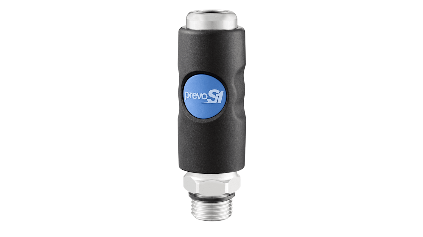 PREVOST Sicherheits-Schnellkupplung Gehäuse aus Verbundwerkstoff, G3/4 Stecker, Mit Gewinde ISO B11