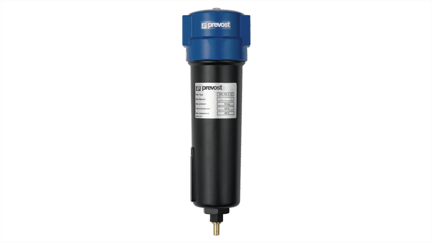 Separador de agua PREVOST serie SPC, rosca G 1/2, caudal 43 l/seg, presión 16bar