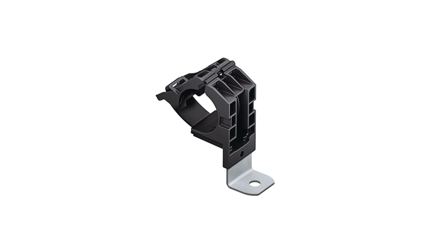 HellermannTyton Black Polyamide Ratcheting P-clamp, 36mm Max. Bundle