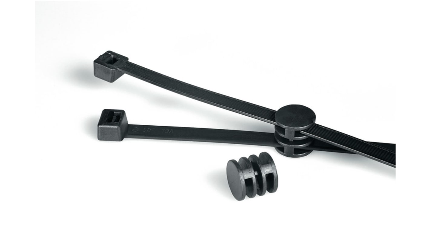 HellermannTyton Cable Tie, 145mm x 3.4 mm, Black Polyamide, Pk-1000