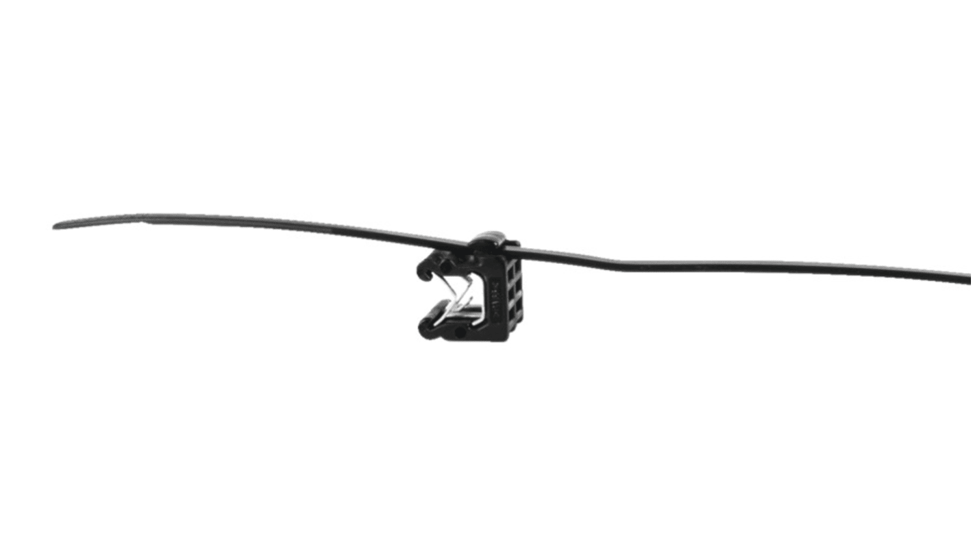 HellermannTyton Cable Tie, Non desserrable, 200mm x 4.6 mm, Black Polyamide, Pk-500