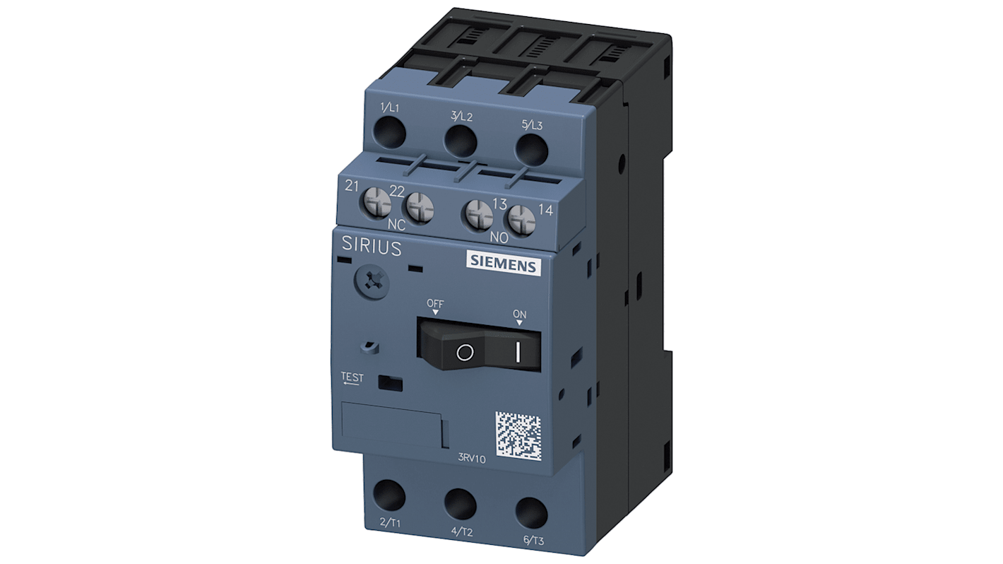 Interruttore automatico del motore Siemens, protezione SIRIUS, 3 ingressi, 400 V, 160 mA SIRIUS 3RV