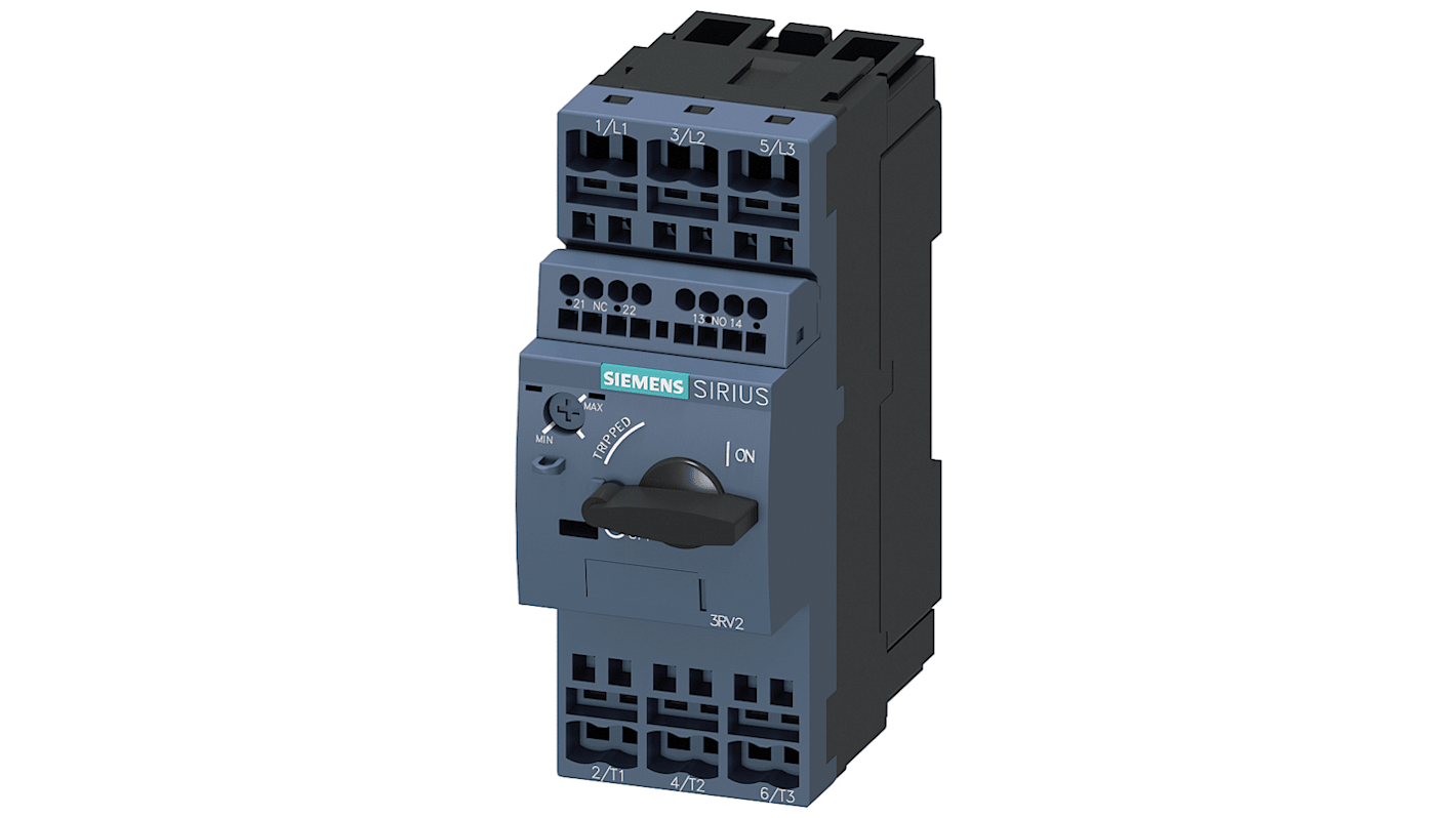 Siemens SIRIUS 3RV2 Motorschutzeinheit, 2 A Last-Kontrollgerät 3 Eingänge 690 V SIRIUS mit  mit Stromwandler