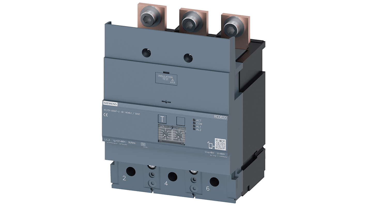 Siemens 3VA93 RCD, 400A, 3 Pole, Type A