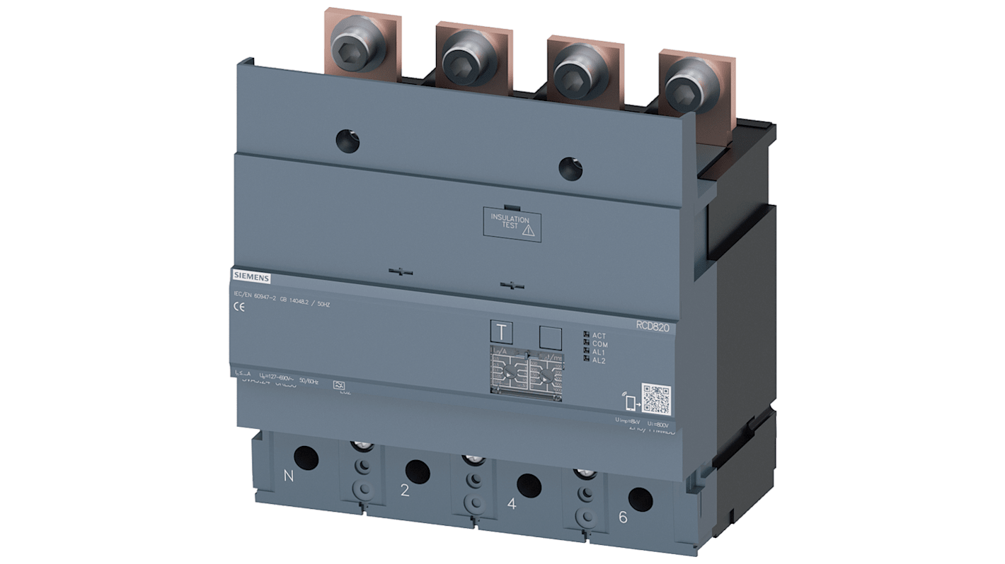 Siemens 3VA94 RCD, 630A, 4 Pole, Type A