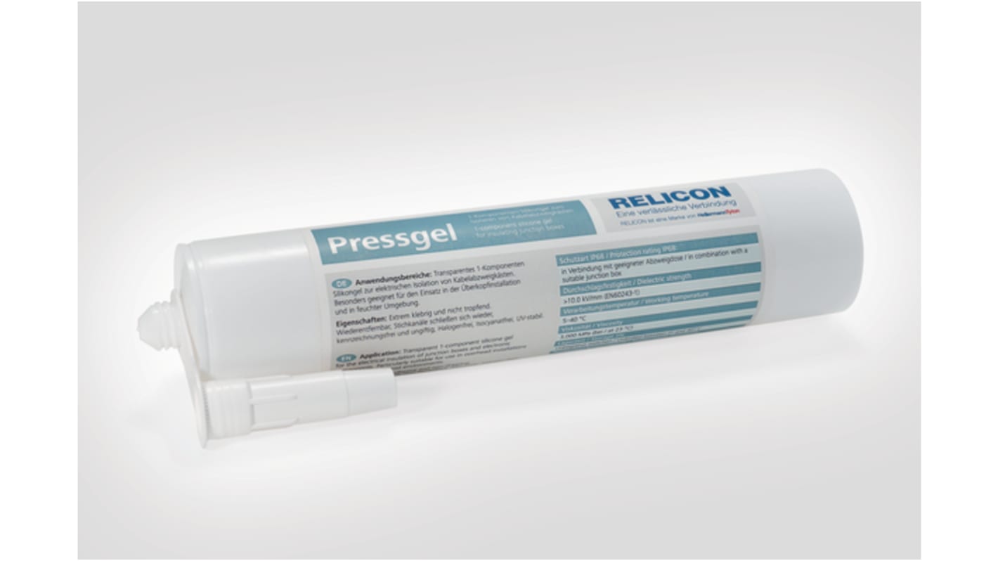 HellermannTyton 435-00838 PRESSGEL-SI-CL Transparent Silicone Silicone Sealant 310 ml