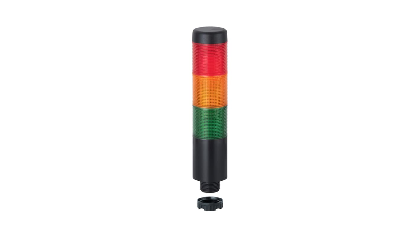 Werma Kompakt 37 Series Red/Green/Yellow Signal Tower, 3 Lights, 12 V