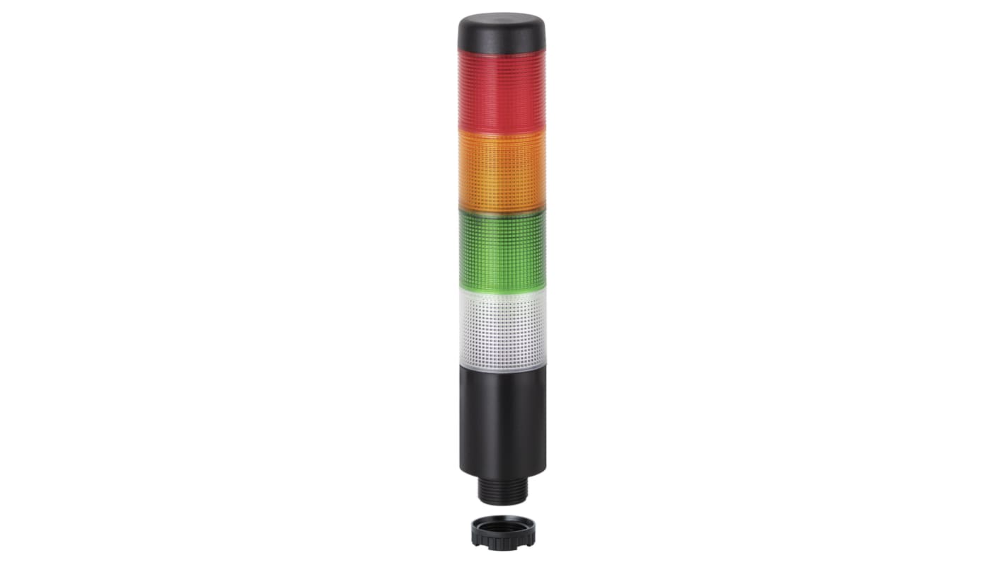 Rs-Online Torretta di segnalazione Werma 24 V LED 4 elementi lenti lenti Trasparente verde rosso giallo con Cicalino