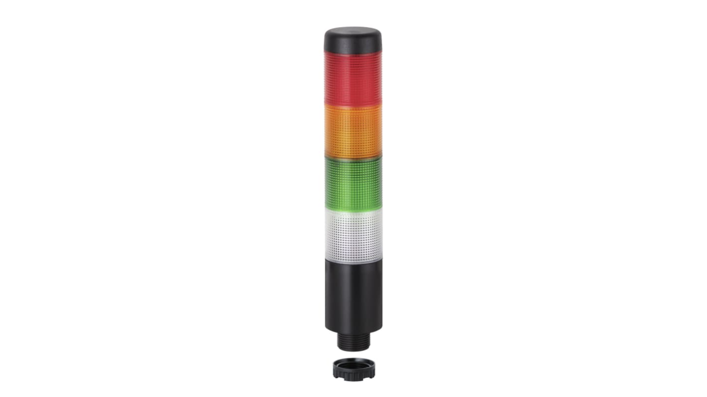 Rs-Online Torretta di segnalazione Werma 24 V LED 4 elementi lenti lenti Trasparente verde rosso giallo con Cicalino