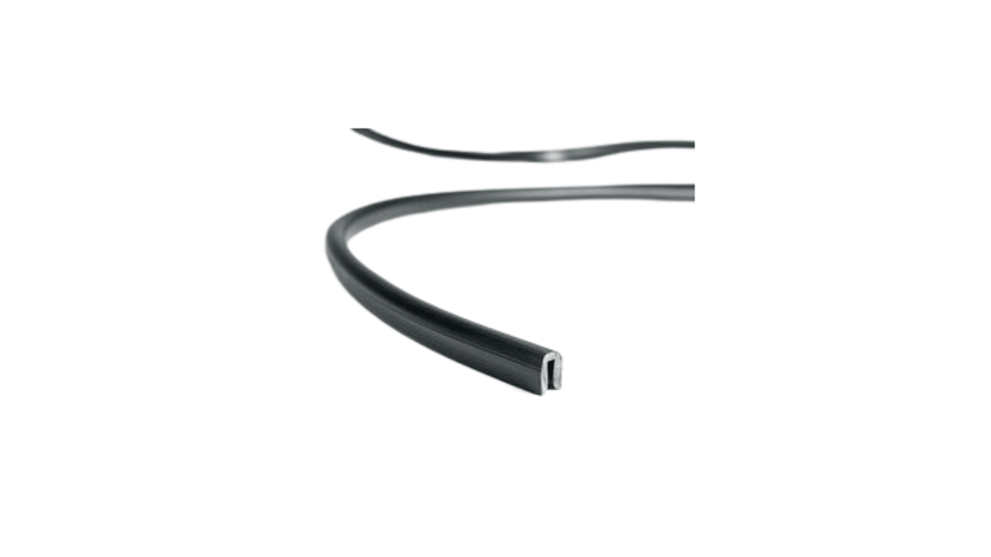 HellermannTyton PVC Trunking Corner Cover, 6.4 x 7.1mm, RA1BK