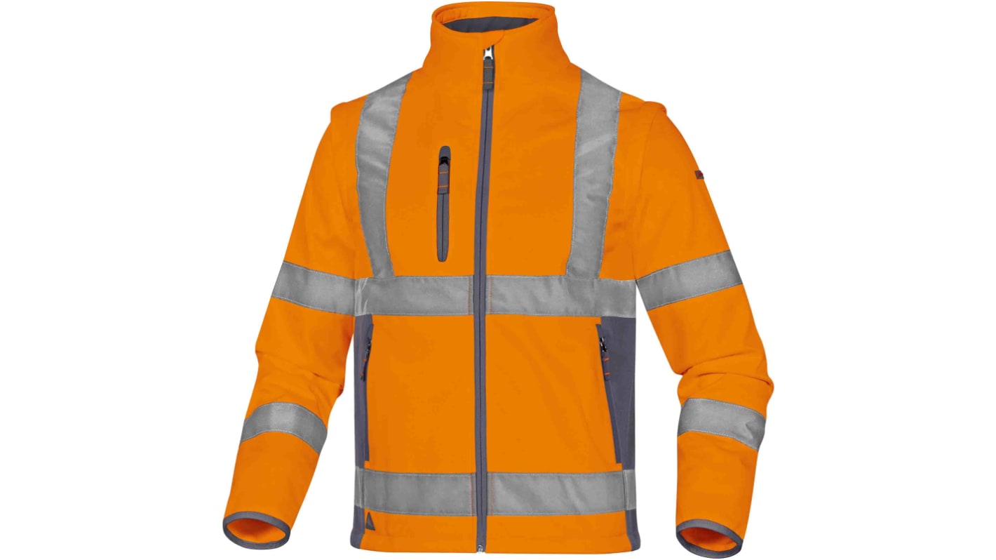 Delta Plus Orange Unisex Hi Vis Jacket, L