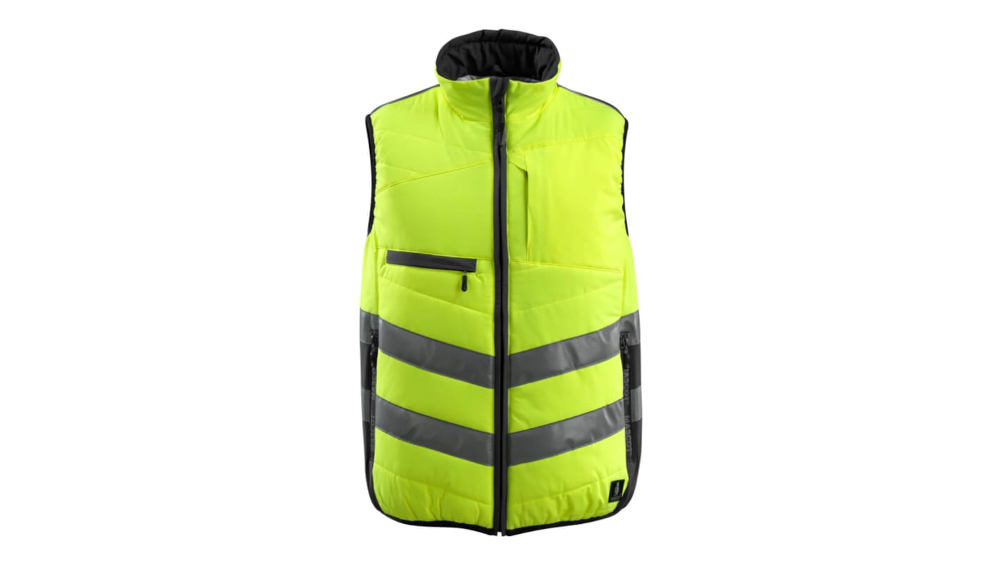 Mascot Workwear Black/Green/White/Yellow Water Repellent Hi Vis Vest, S