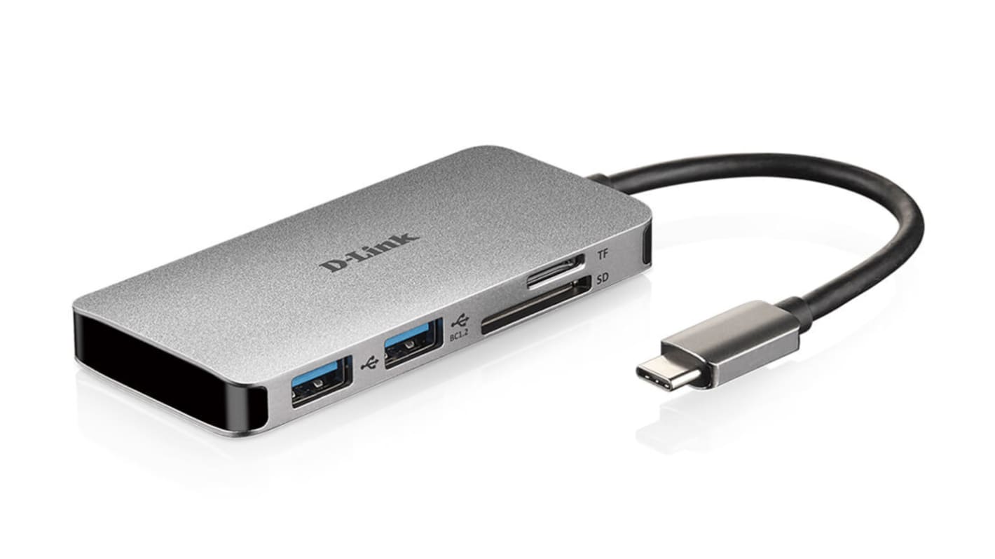 D-Link 2口USB扩展器, USB 3.0, USB C接口, USB供电, 95 x 45 x 11mm