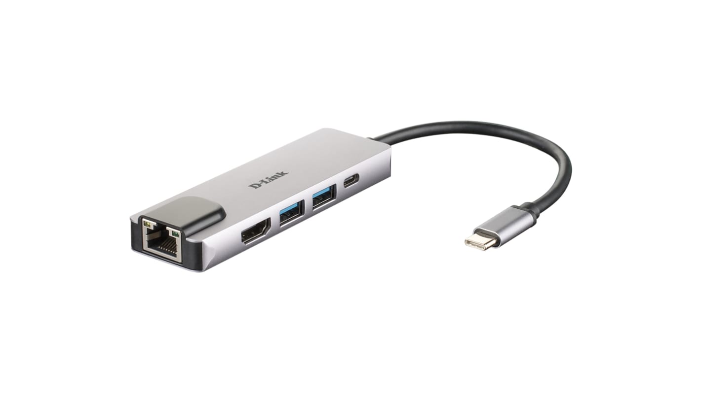 D-Link 2口USB扩展器, USB 3.0, USB C接口, USB供电, 103 x 31 x 11mm