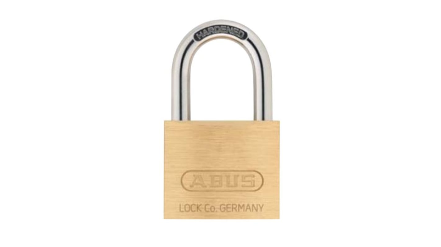 ABUS Key Weatherproof Brass Padlock, 5mm Shackle, 25mm Body