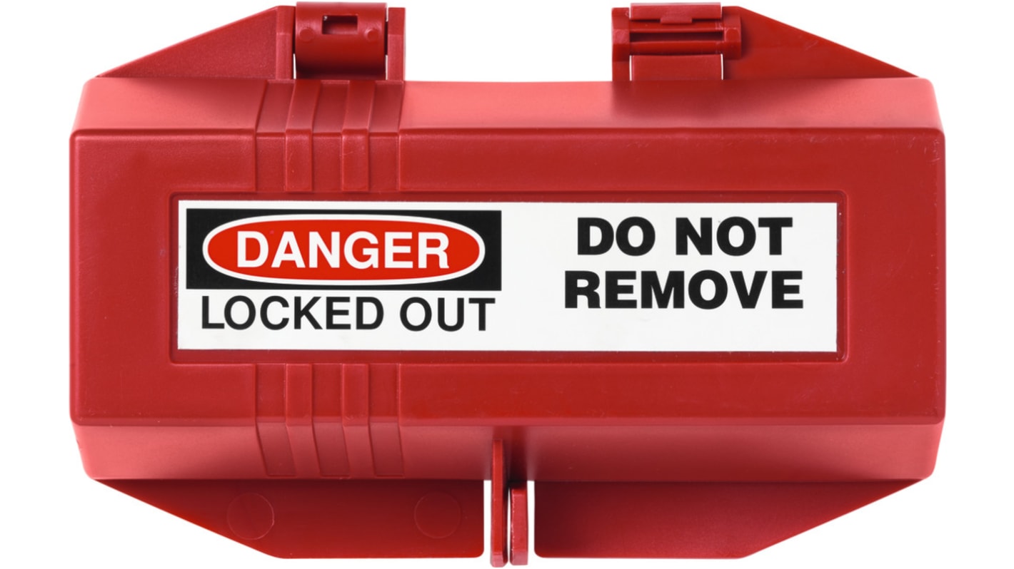 ABUS Red 1-Lock Polypropylene Industrial Plug Lock Out, 9mm Shackle, 175mm Attachment