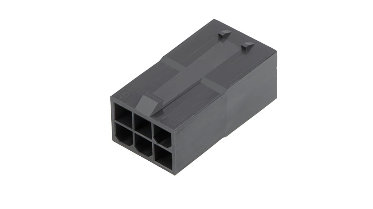 Conector con contactos de crimpado Molex 172762-1004 4 contactos 16AWG, Negro 24AWG