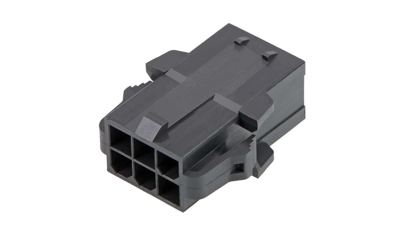 Conector con contactos de crimpado Molex 172767-3002 2 contactos 16AWG, Negro 24AWG