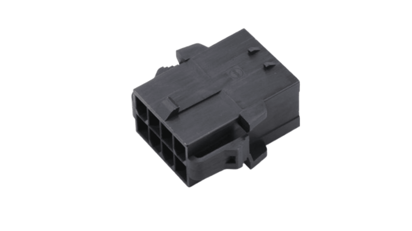 Molex, 172767 8 Way Nylon Crimp Terminal Housing, Black