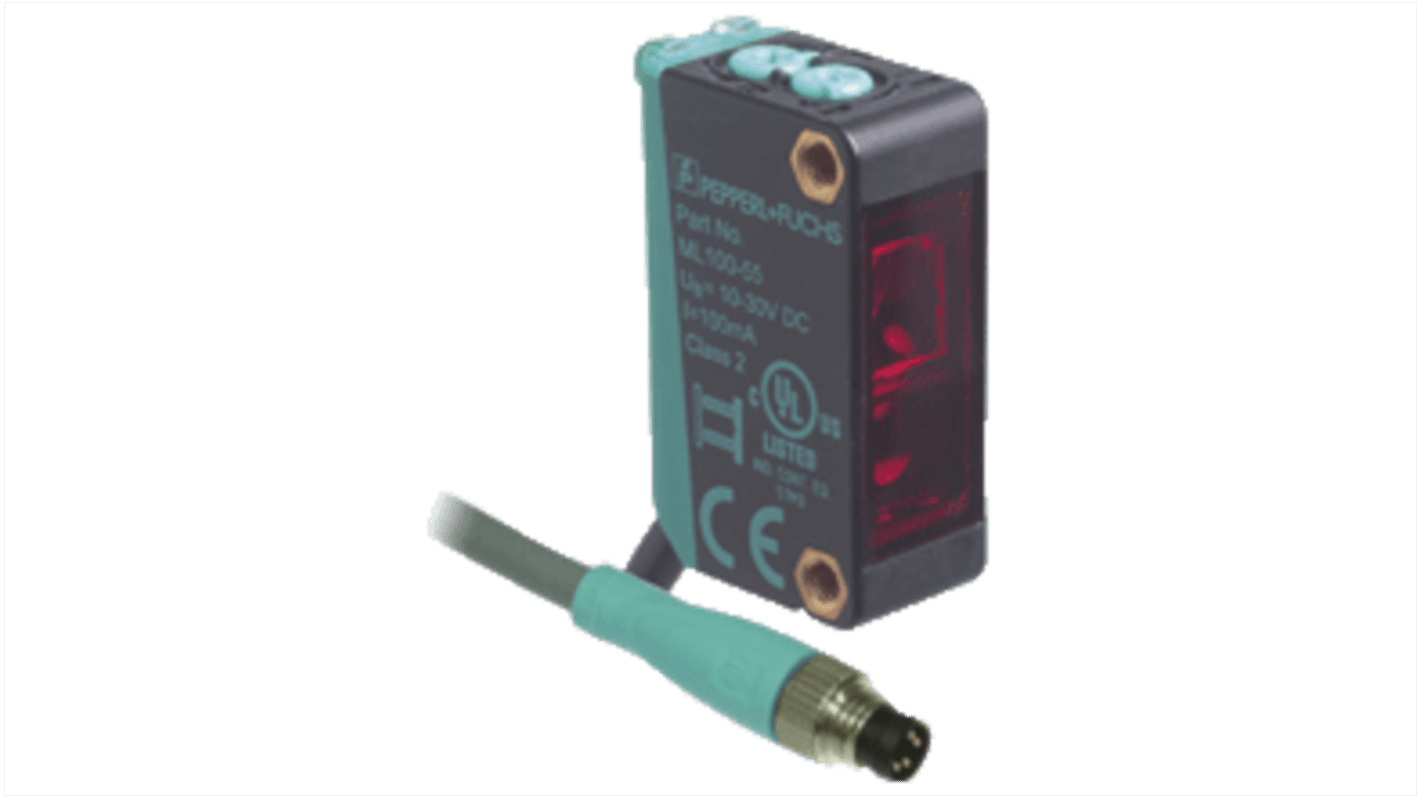 Rs-Online Sensore fotoelettrico Rettangolare Pepperl + Fuchs a soppressione di sfondo rilevamento 350 mm uscita PNP