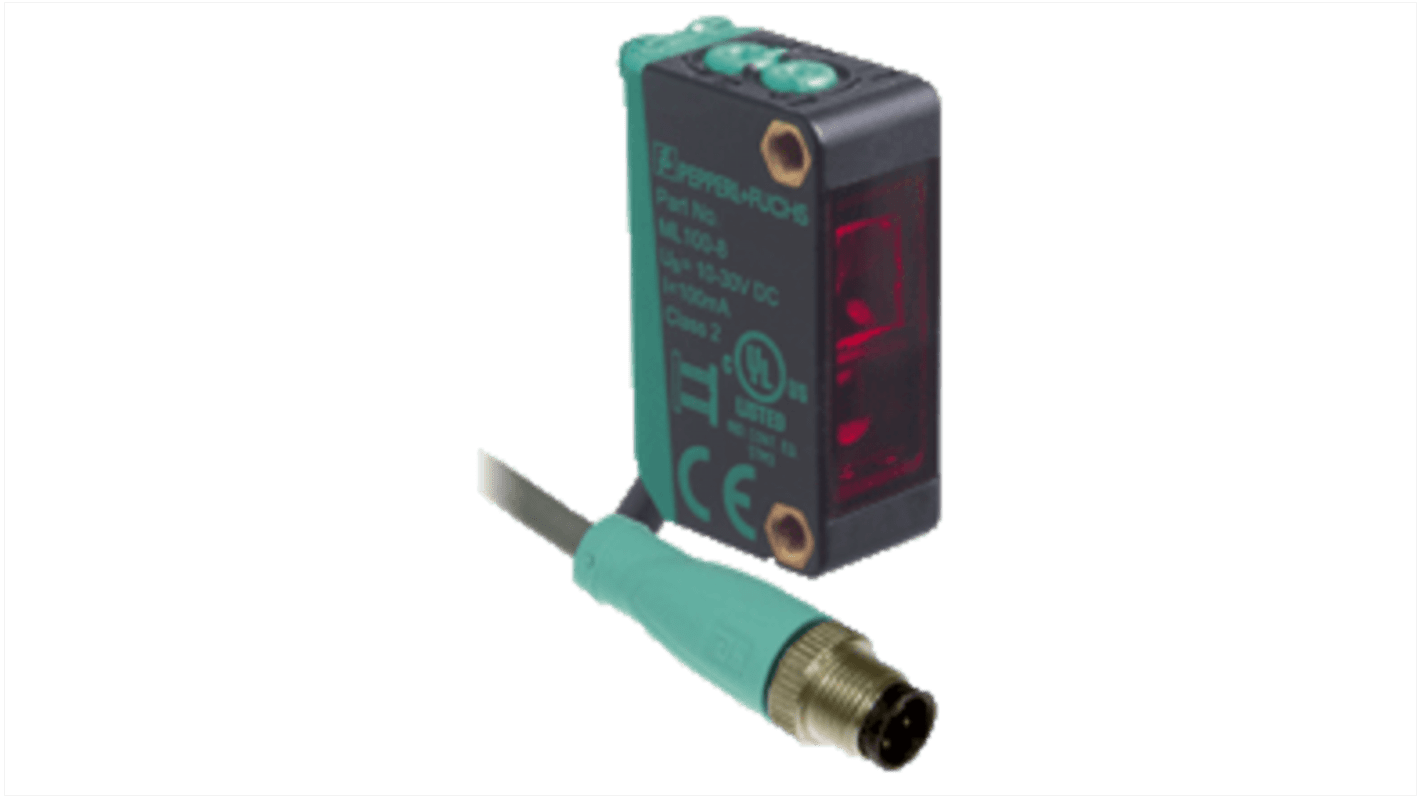Rs-Online Sensore fotoelettrico Rettangolare Pepperl + Fuchs a soppressione di sfondo rilevamento 350 mm uscita PNP NA