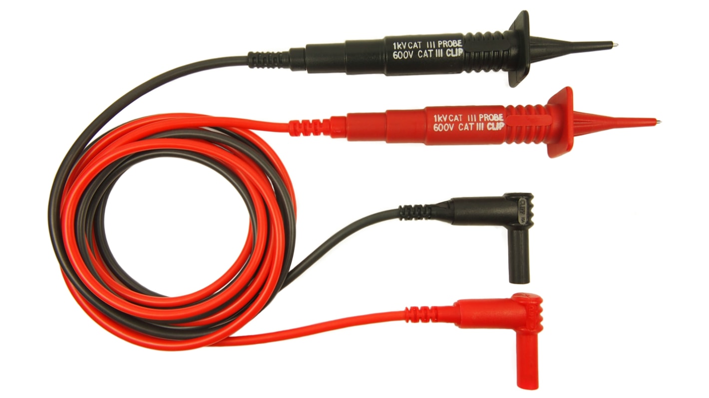 RS PRO Test Lead & Connector Kit With 1 Black Lead Assembly, 1 Red Lead Assembly