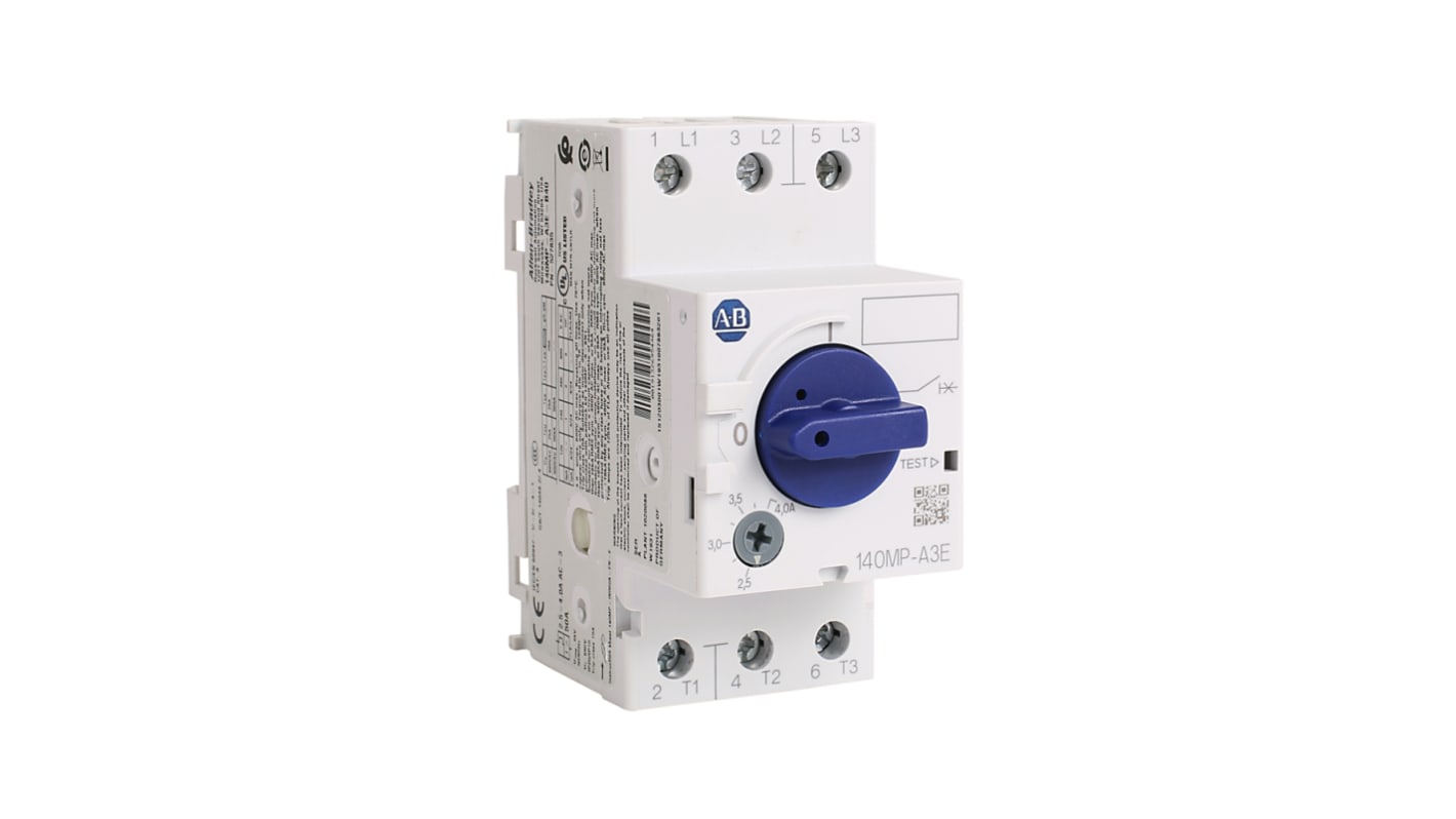 Unità base del motore Allen Bradley, protezione 140MP-A3E, 3 ingressi, 480/600 V., 32 A Bulletin 140MP MPCB