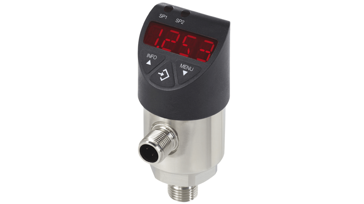 WIKA PSD-4 Series Pressure Switch, 0bar Min, 160bar Max, PNP/NPN Output, Gauge Reading