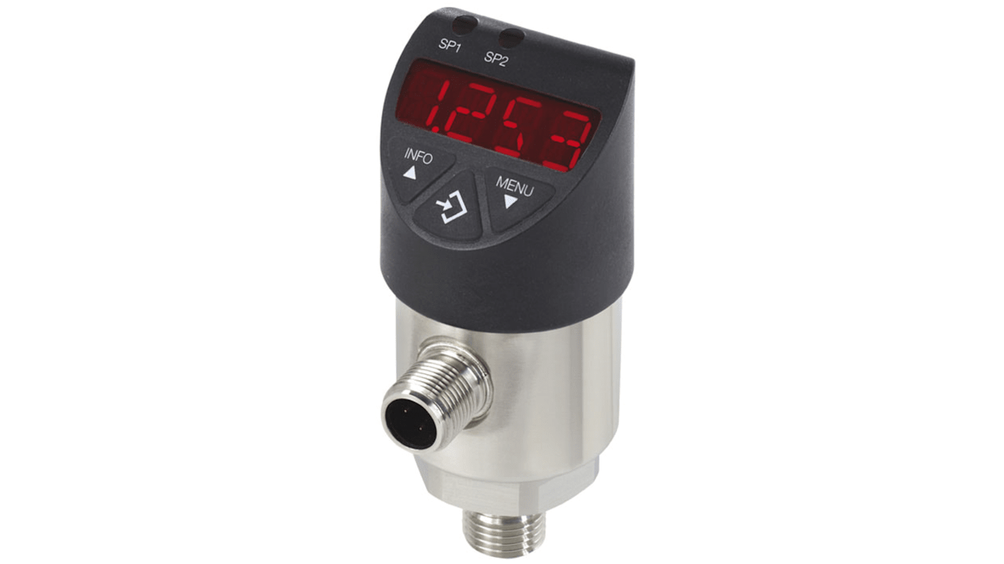 WIKA PSD-4 Series Pressure Switch, 0bar Min, 16bar Max, PNP/NPN Output, Gauge Reading