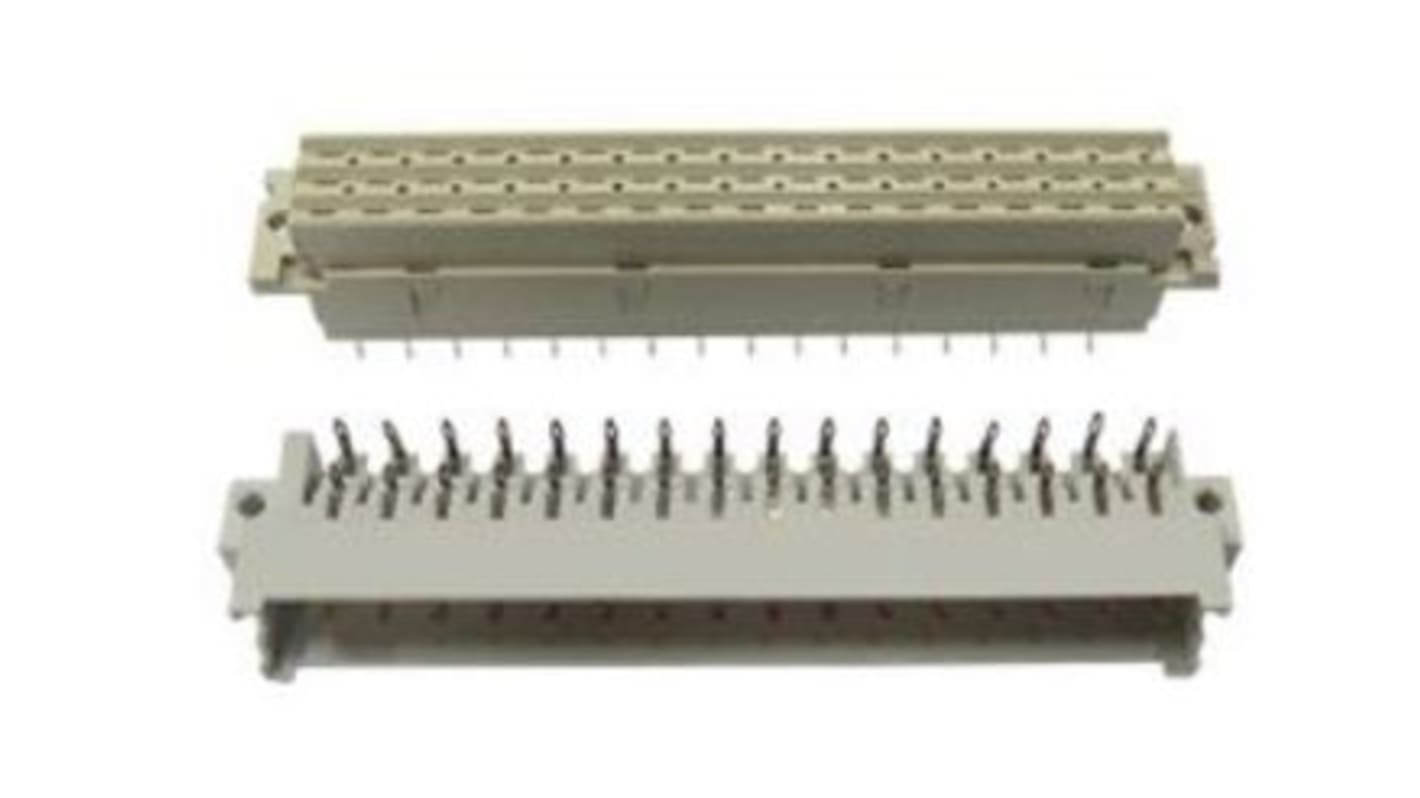 Connecteur DIN 41612 Amphenol Communications Solutions série DIN 41612, 31 contacts Mâle, Angle droit, entraxe 5.08mm