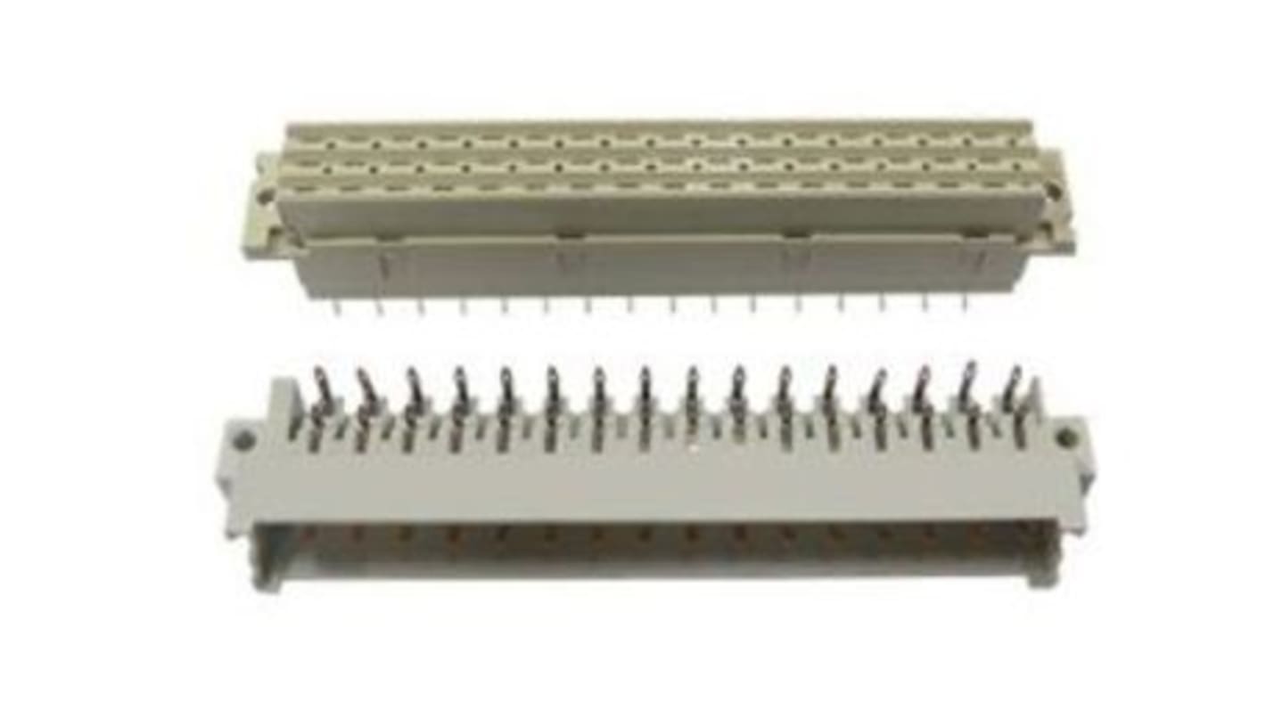 Amphenol Communications Solutions DIN 41612 15 Way 5.08mm Pitch, Type H, Right Angle DIN 41612 Connector, Plug