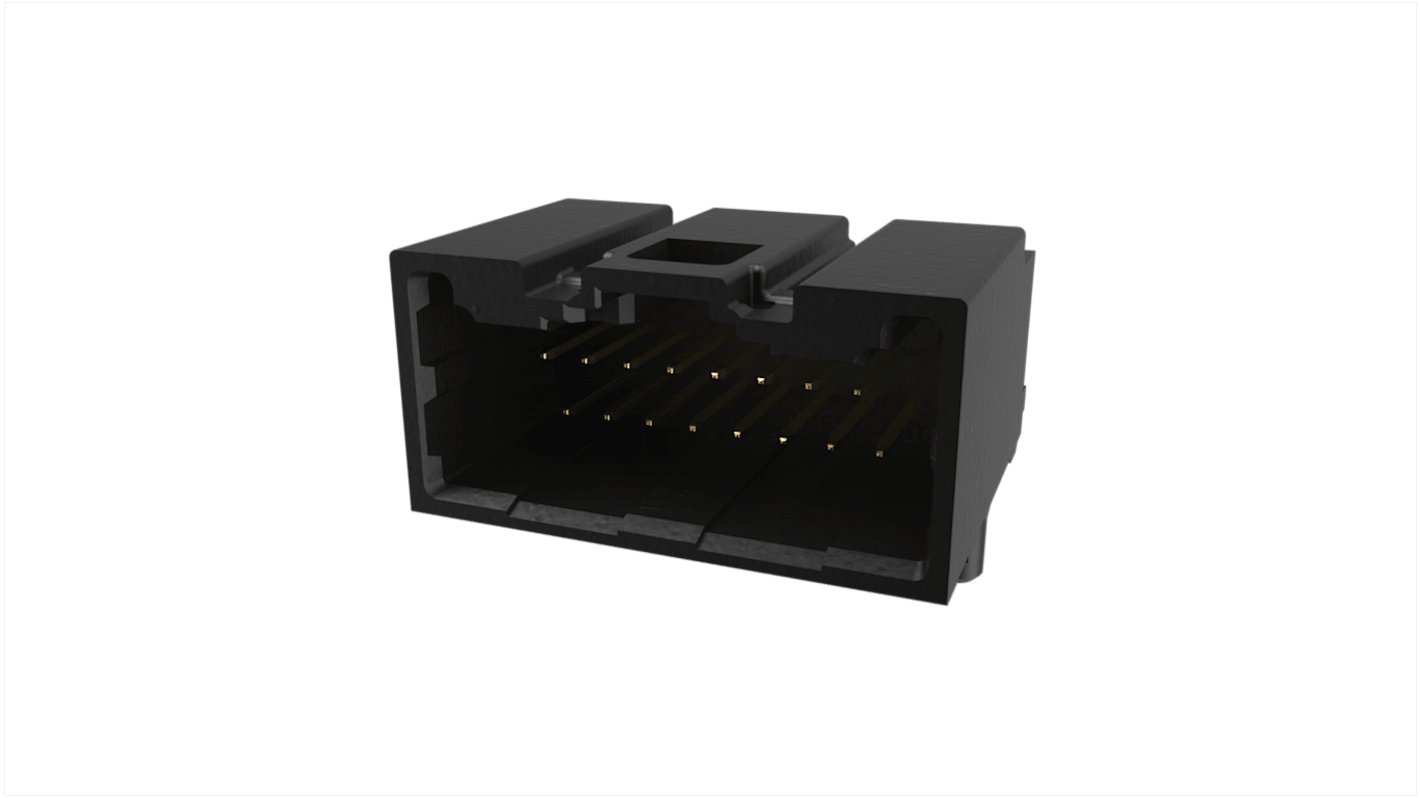 Amphenol Communications Solutions WireLock Series Right Angle Through Hole PCB Header, 16 Contact(s), 1.8mm Pitch, 2
