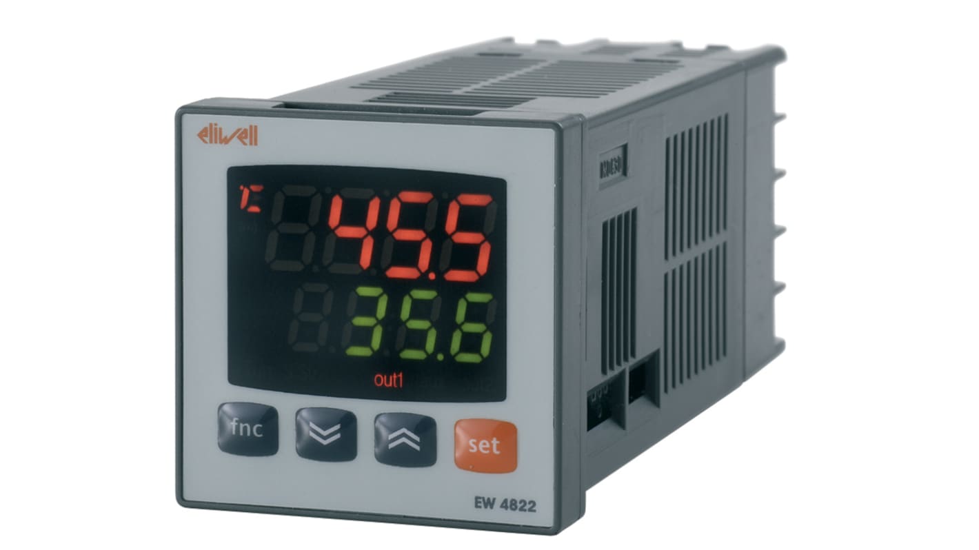 Eliwell EW 4821 Panel Mount Controller, 48mm 2 Input, 3 Output Relay, SSR, 95 To 240 V Supply Voltage ON/OFF, PID