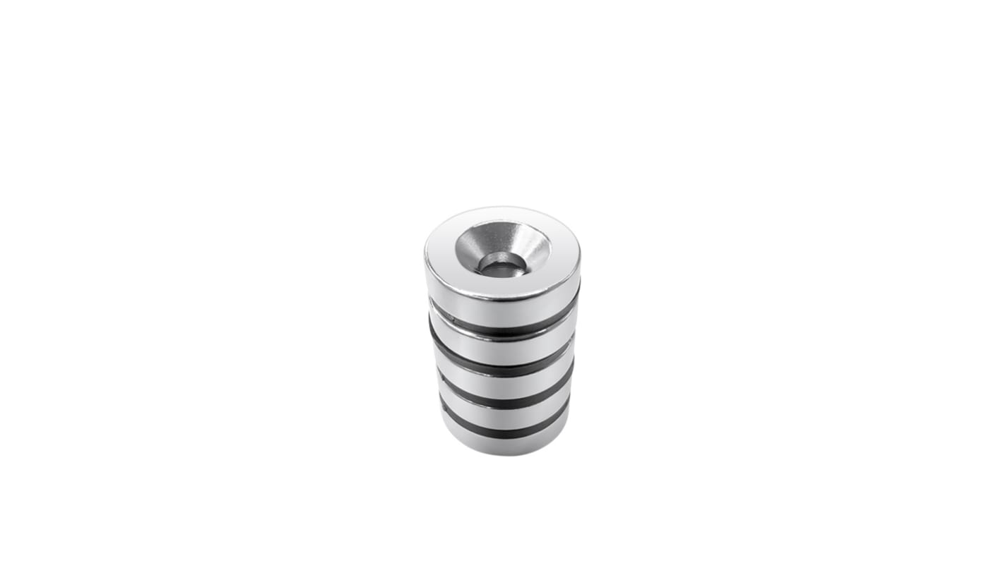 Magnete a occhiello RS PRO, Ø 20mm spesso 5mm, trazione 8.3kg