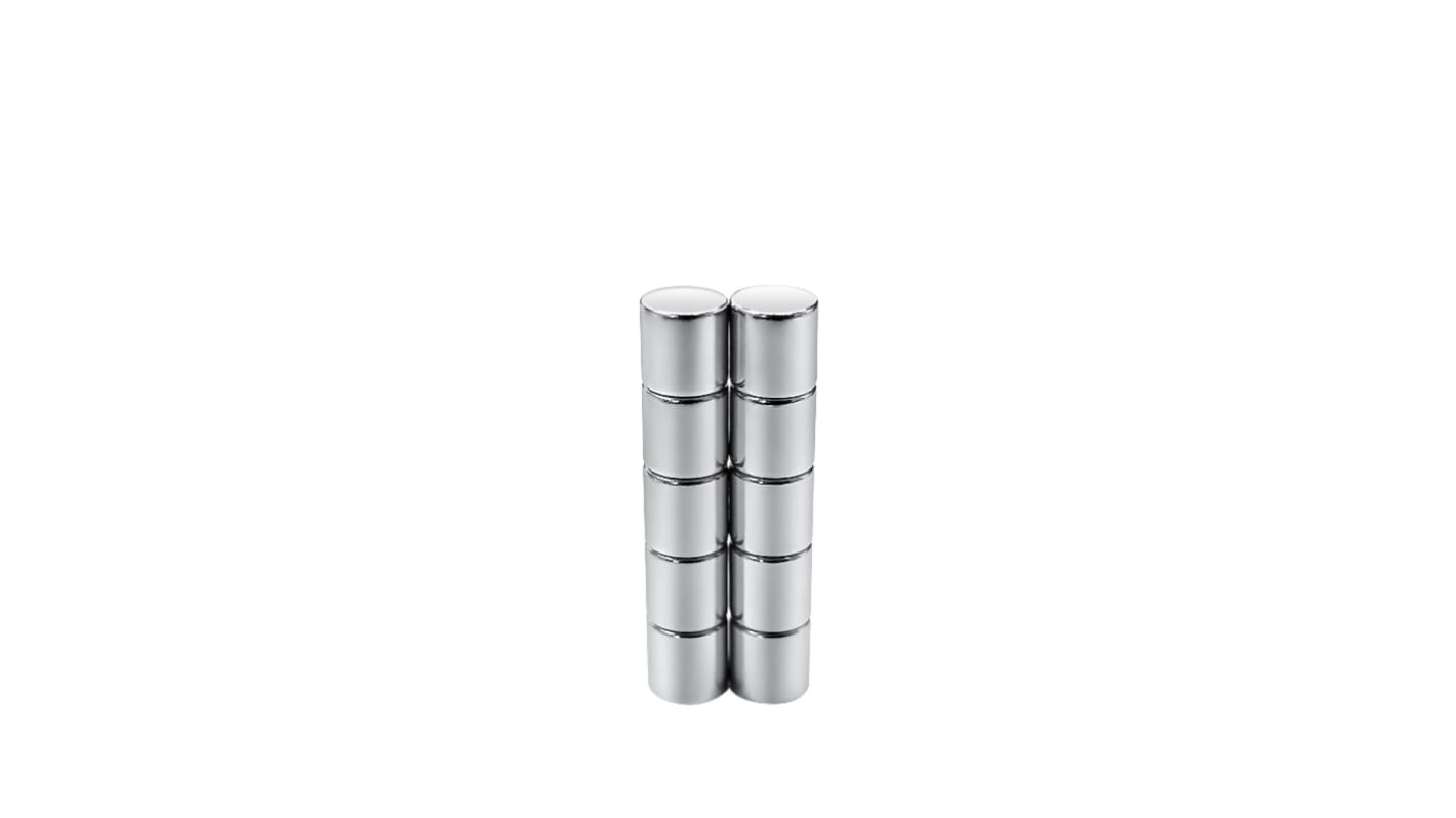 Magnete a disco RS PRO, Ø 6mm spesso 6mm, trazione 1.12kg
