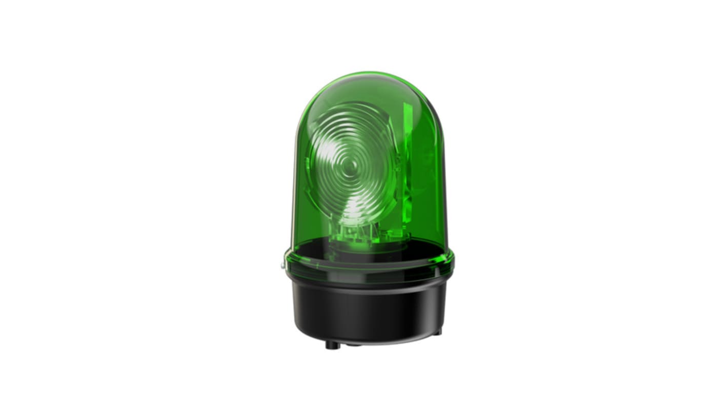 Werma Green Rotating Beacon, 24 V, Base Mount, LED Bulb