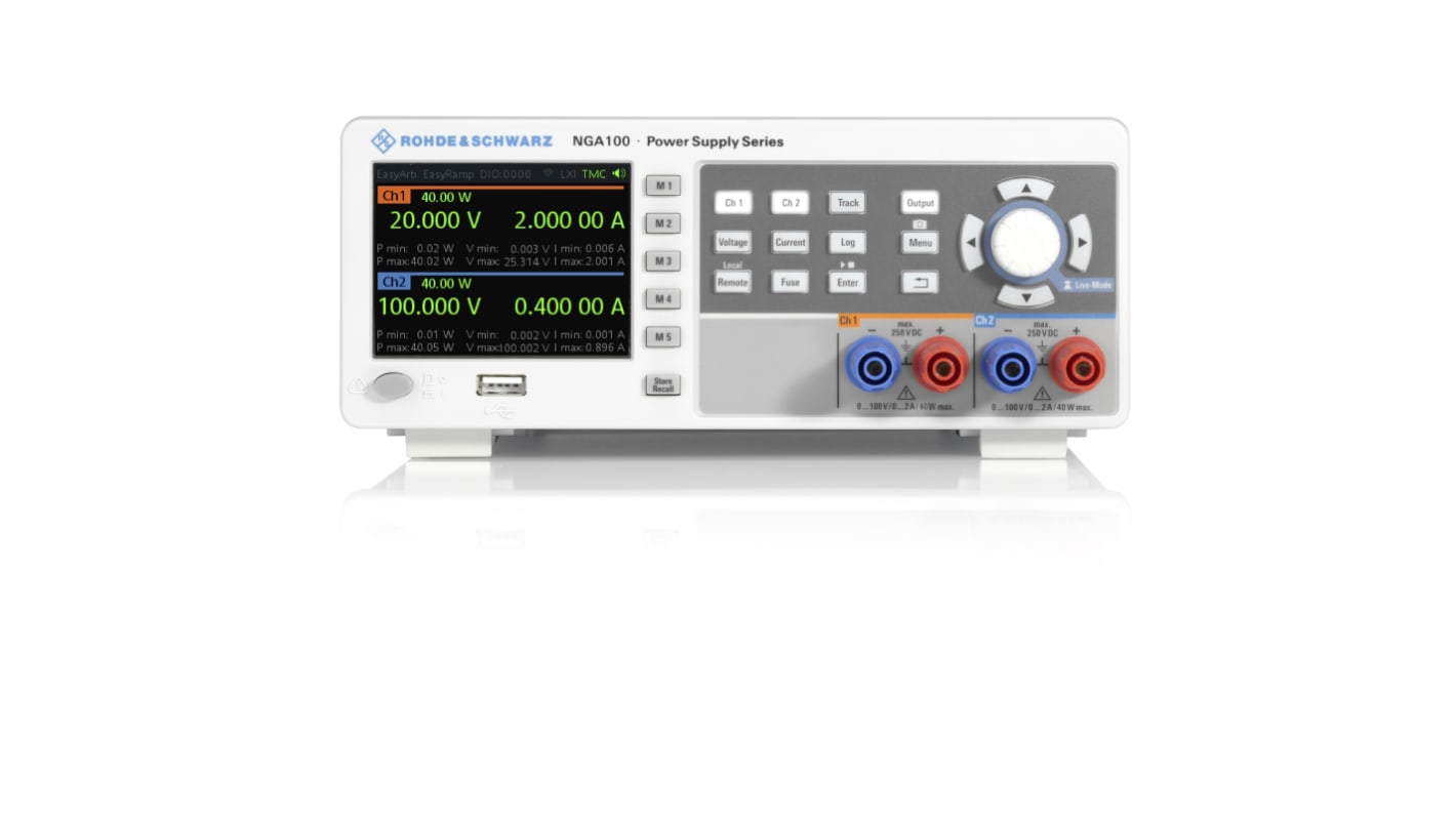 Zasilacz laboratoryjny 0 → 100V 2A Rohde & Schwarz 80W Programowalny zasilacz