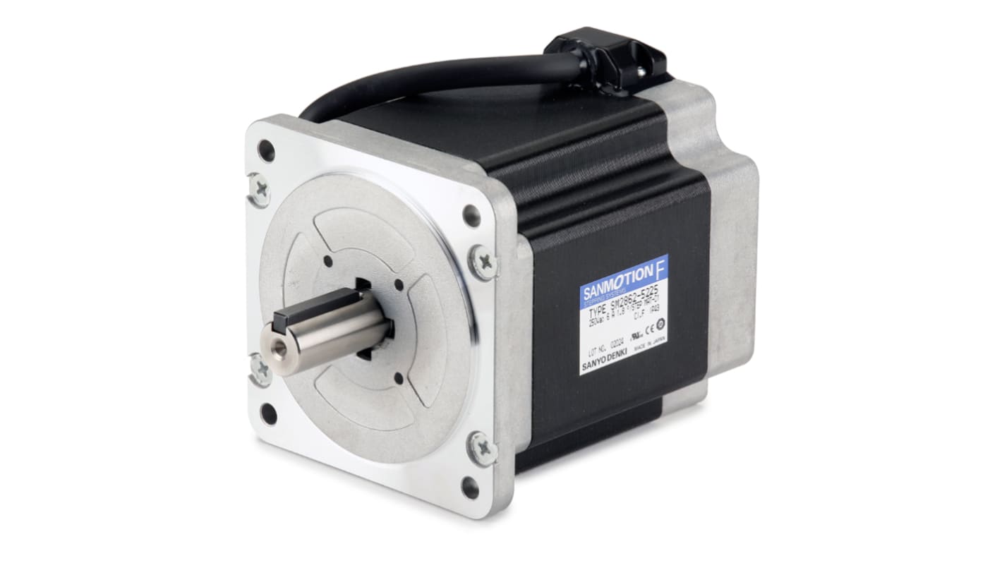 Sanyo Denki SM2862 Series Hybrid, Double Shaft Stepper Motor, 6.4Nm Torque, 100 V, 1.8°, 14mm Shaft