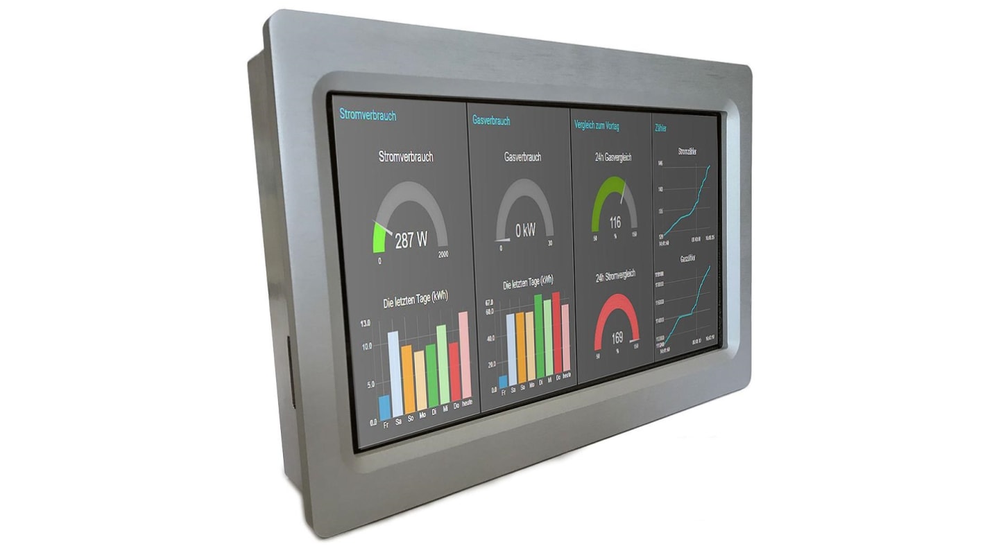 Industrial Shields Tinker Touch Series Touch Screen HMI - 10 in, Touch-Screen Display