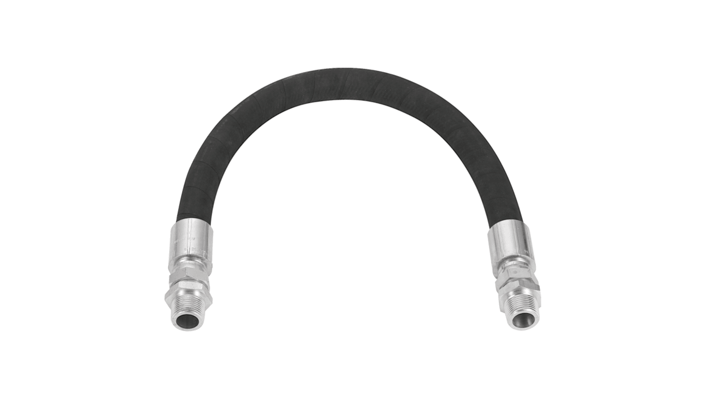 PREVOST 50 bar Black Rubber Flexible Hose Compensation, 47.8mm outer diameter, 1.25m