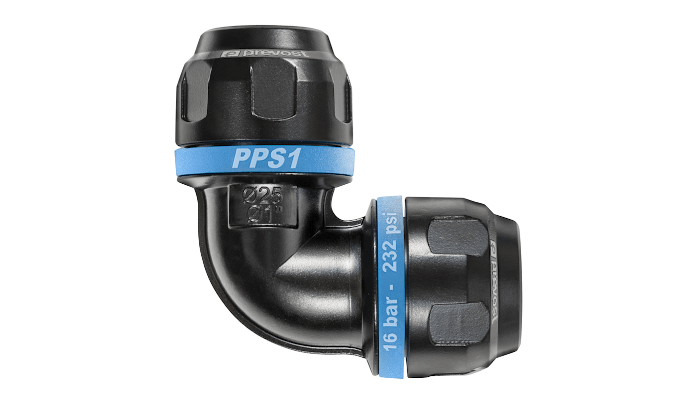 PREVOST 16bar Aluminium Elbow Connector, 40mm outside diameter