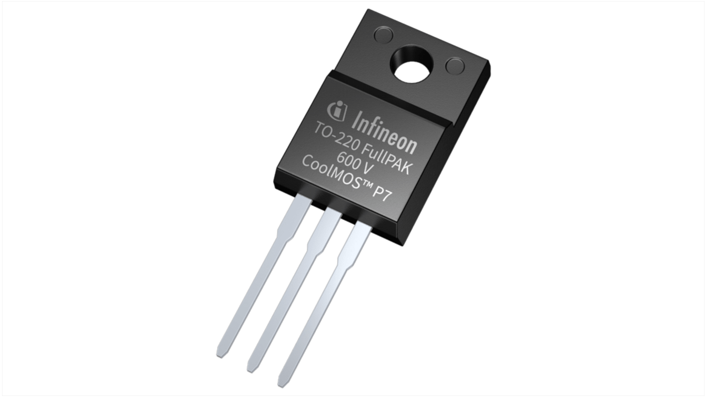 MOSFET Infineon IPA60R600P7XKSA1, VDSS 650 V, ID 16 A, TO-220 FP de 3 pines