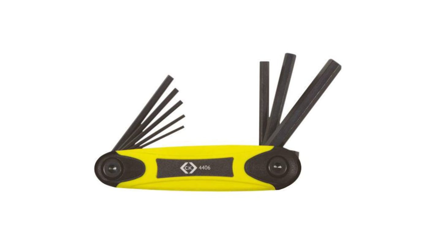 CK 8 piece Folding Imperial Hex Key Set, 1.5 → 8mm