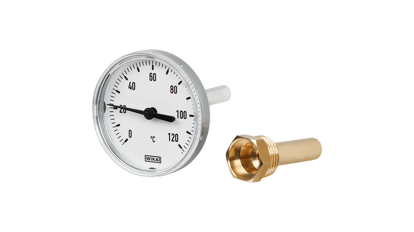 Thermomètre à aiguille WIKA A43, 60 °C max, , Ø cadran 63mm