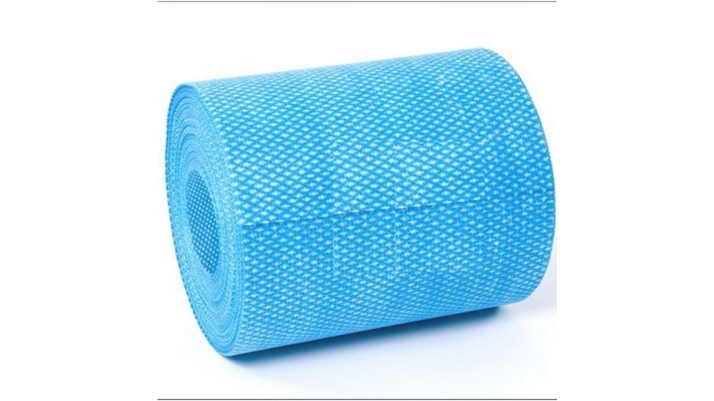 Multitex EDW Blue Polyester Cloths for Food Industry, General Cleaning, Roll of 425, 25 x 23cm