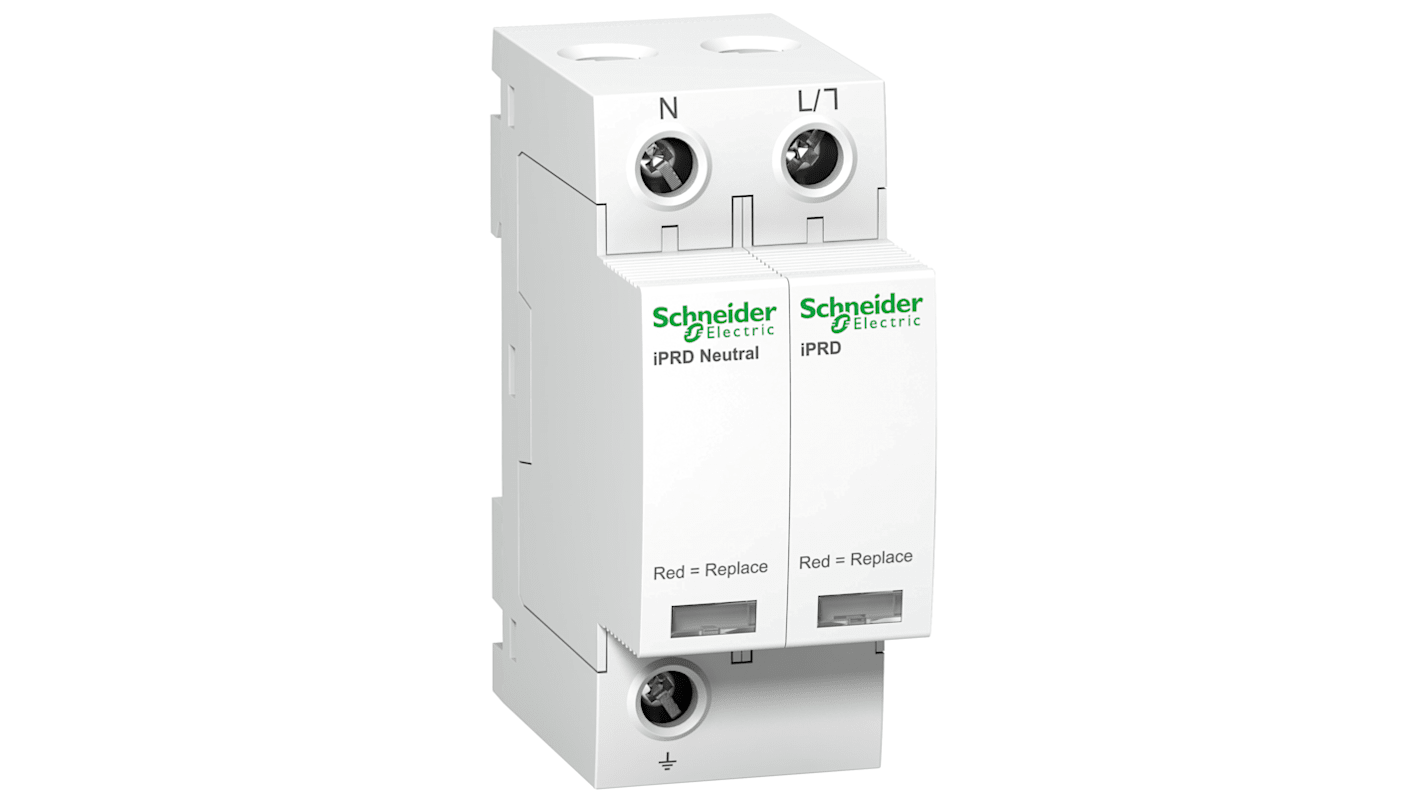 Protector de sobretensiones transitorias, 50kA, montaje: Carril DIN A9L4