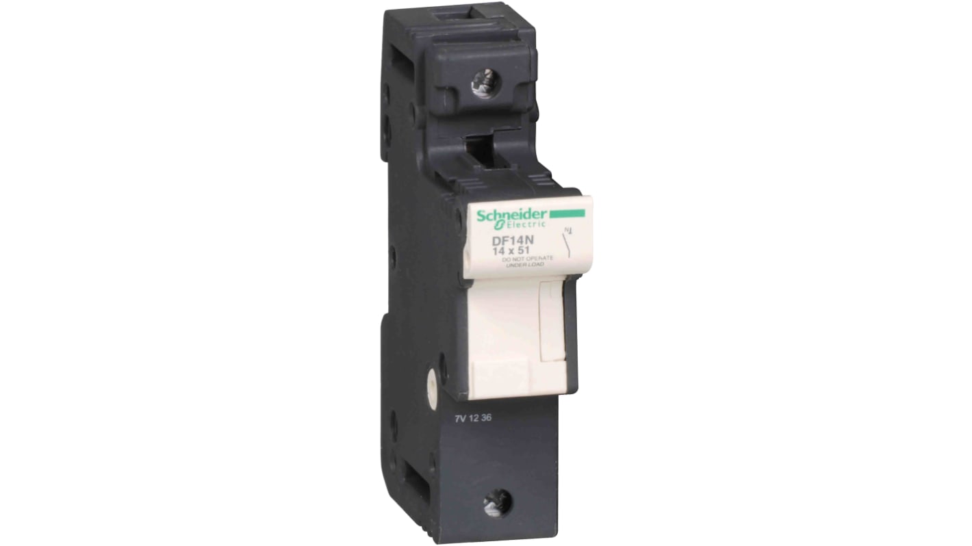 Sezionatore portafusibili Schneider Electric DF14N, 1N, fusibile 14 x 51mm, guida DIN TeSys DF14