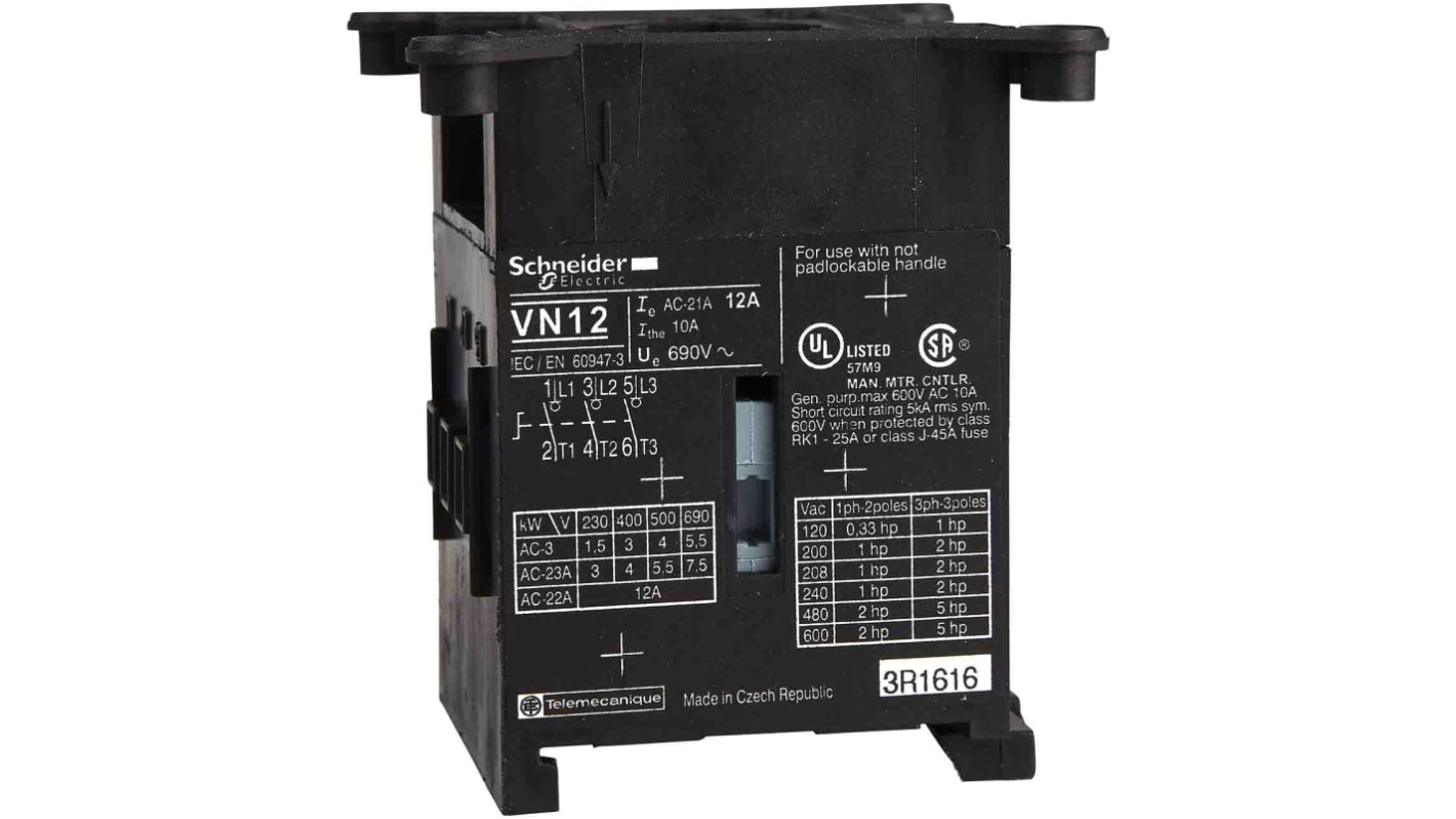 Schneider Electric 3 Pole Isolator Switch - 20A Maximum Current