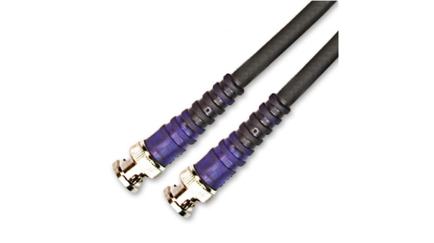 Van Damme Male BNC to Male BNC, 2m, RG6/U Coaxial, Terminated