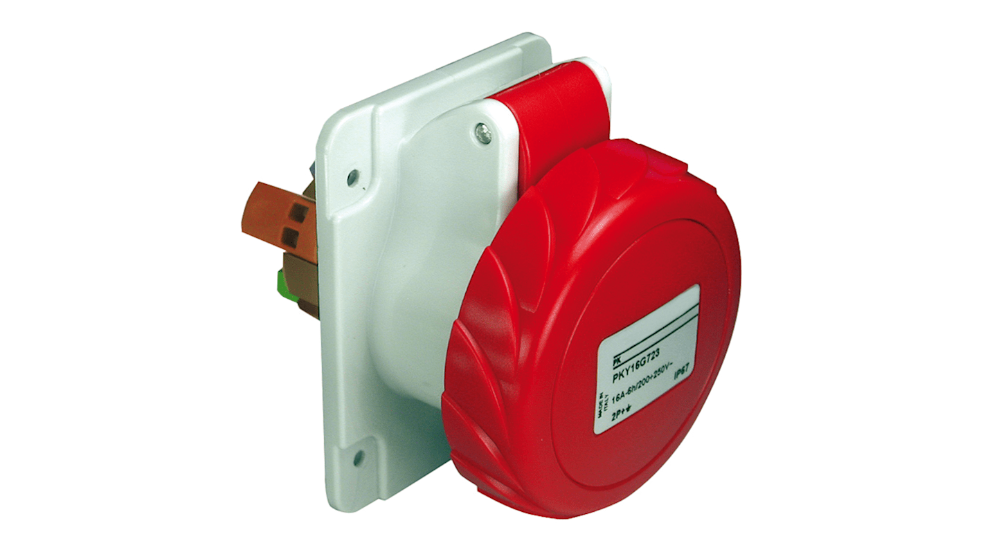 Enchufe de cierre, Formato 3P + N + E, Orientación Recto, PKY, 380 → 415 V., 32A, IP67